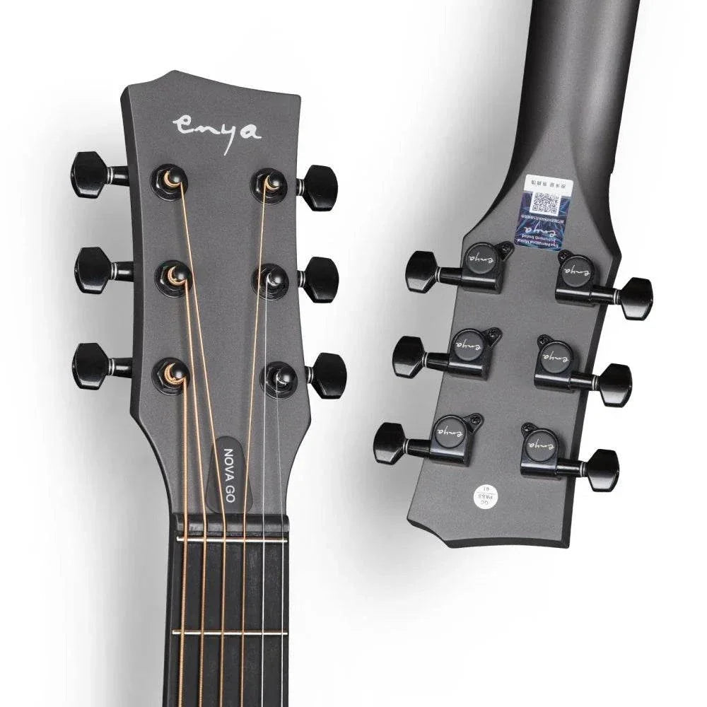 Enya Nova Go Black Carbon Fibre 1/2 Size Travel Acoustic Guitar