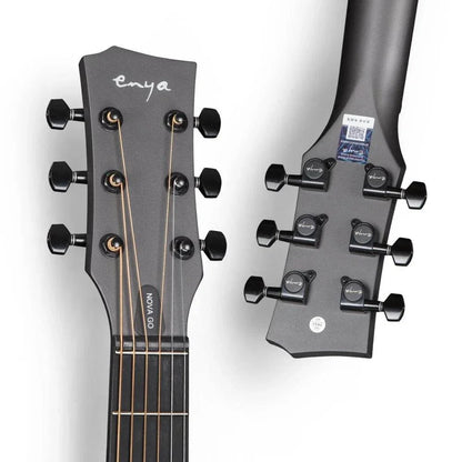 Enya Nova Go Black Carbon Fibre 1/2 Size Travel Acoustic Guitar
