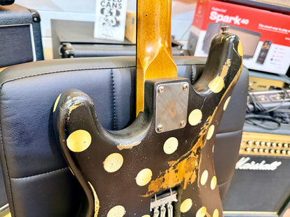🔥Handmade In UK🔥 Stolen Valour Heavy Relic ST Polka Dot Guitar~ Buddy Guy Style!