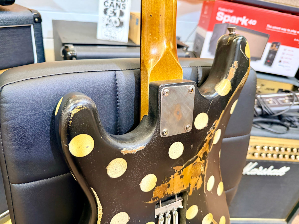 🔥Handmade In UK🔥 Stolen Valour Heavy Relic ST Polka Dot Guitar~ Buddy Guy Style!