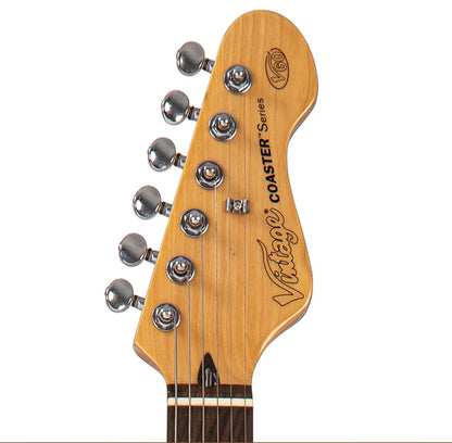 Vintage V60 Coaster Series Electric Guitar ~ Laguna Blue