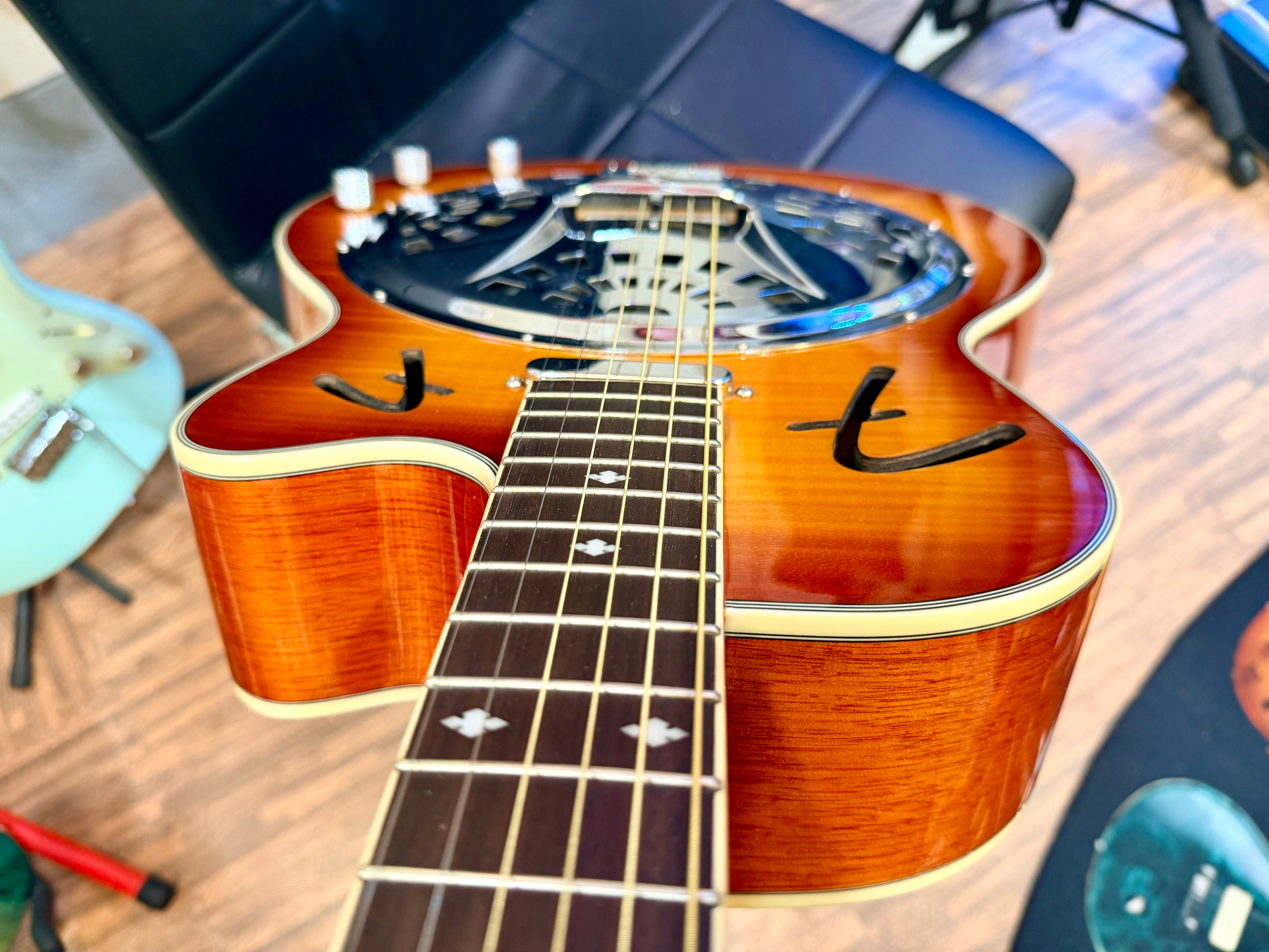 ☀️2010☀️ Fender FR-50CE Cutaway Electro Acoustic Resonator Guitar~ Sunburst!