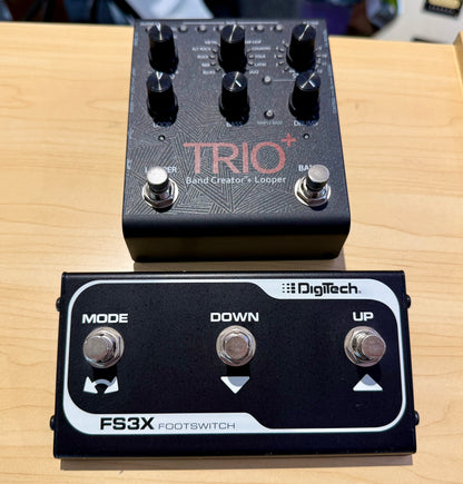 🔥BUNDLE🔥 DigiTech Trio + Band Creator Looper Pedal + Guitar Footswitch FS3X!