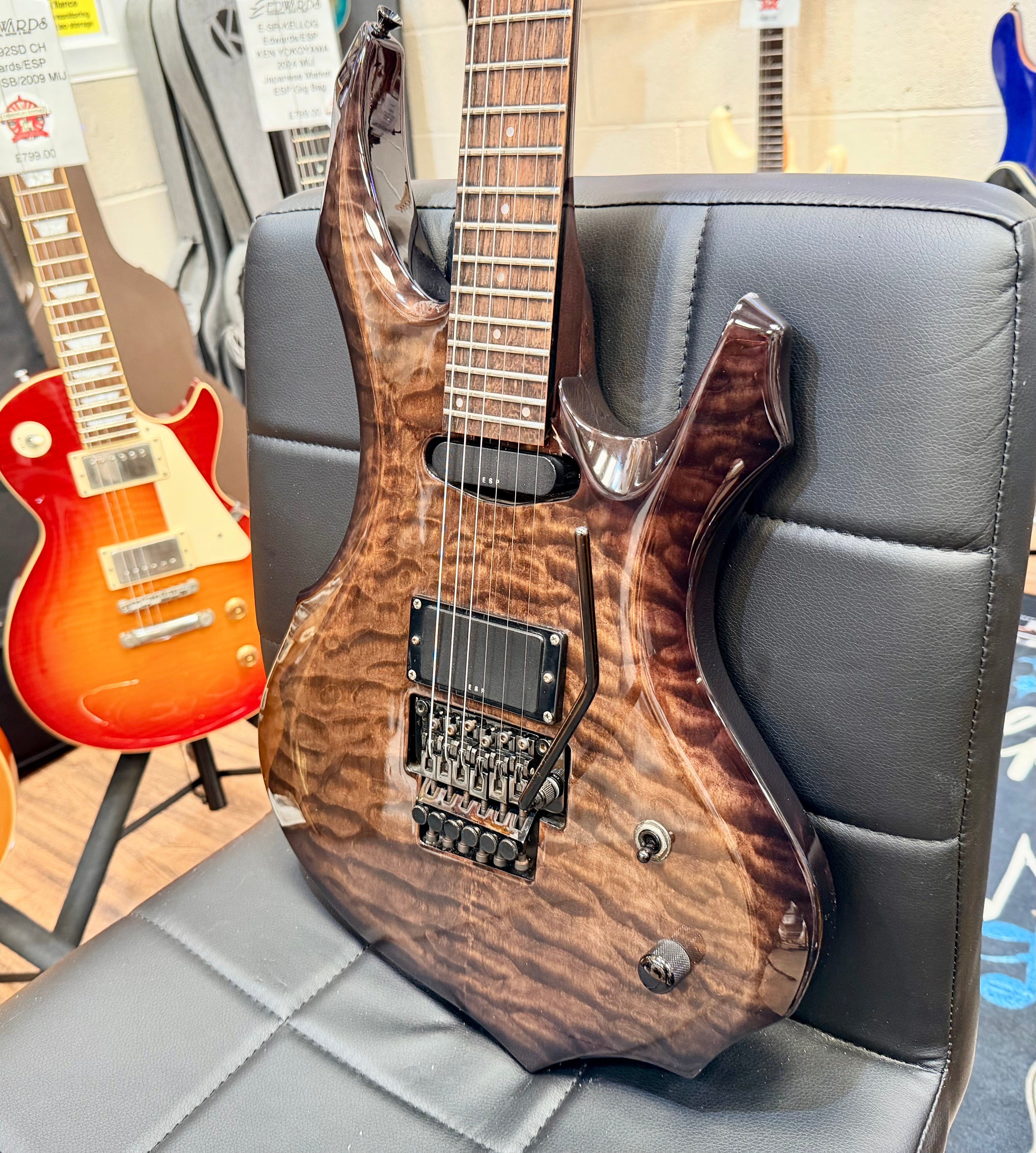 🔥00’s JAPAN🔥 ESP Edwards E-P-98A Pierrot Aiji Signature MIJ~ German Floyd Rose