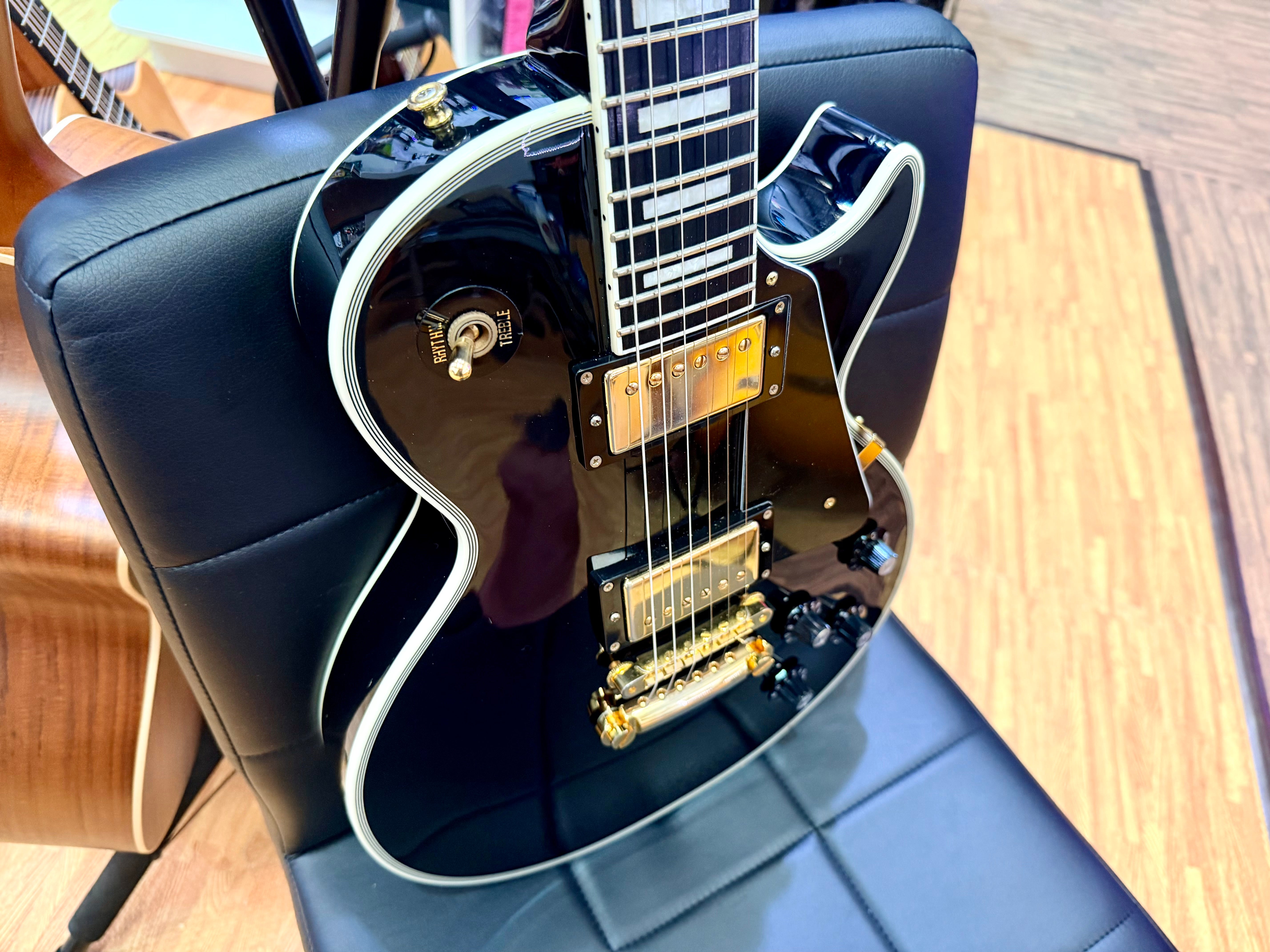 🔥2018🔥 Edwards E-LP-105CD Les Paul Custom Ebony~ Made In Japan ‘ESP’ MIJ + Bag