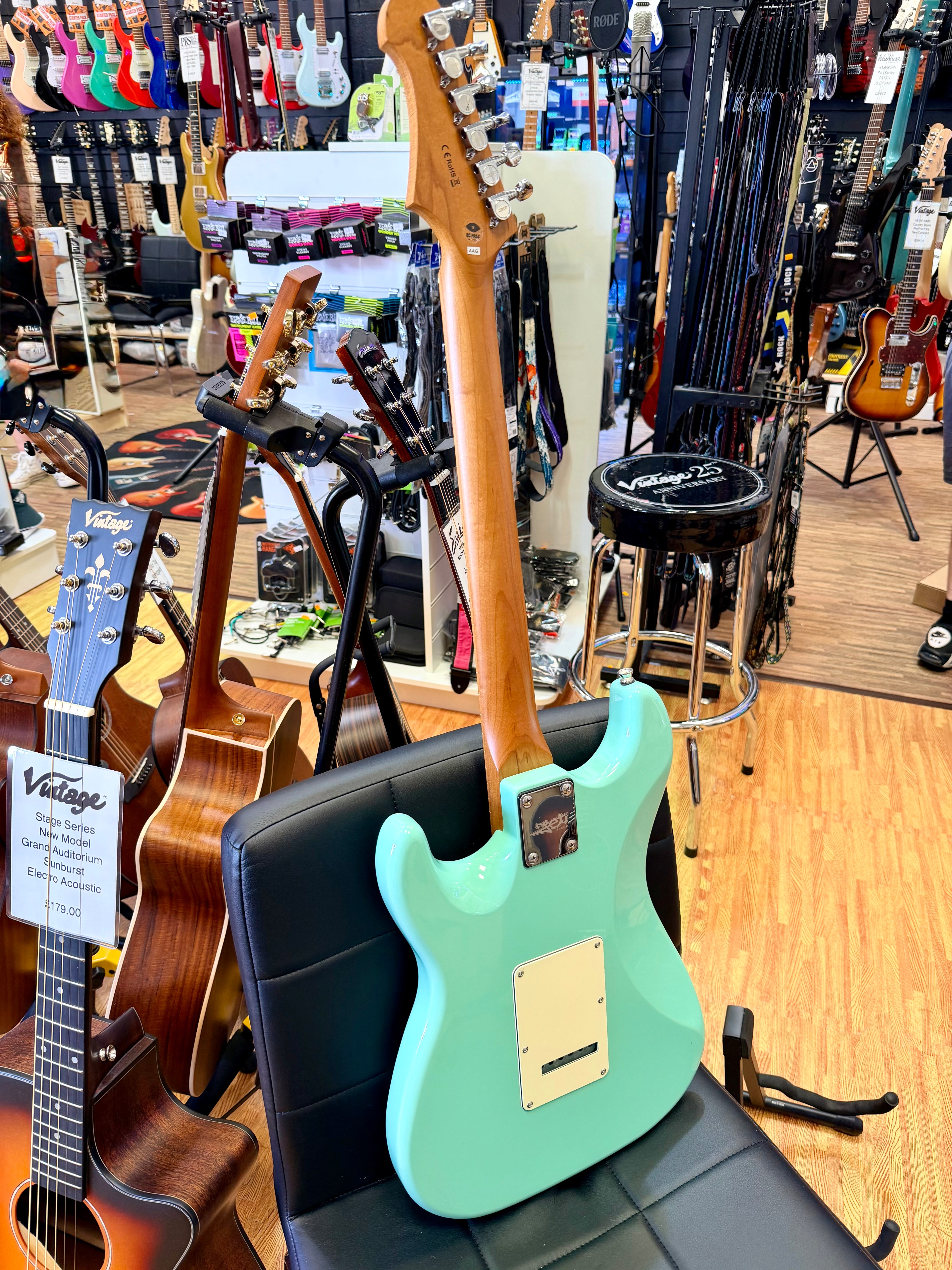 ⚡️NEW⚡️ Jet JS-300 Electric Guitar~ Seafoam Green~ Roasted Maple~ Strat~ 2026!