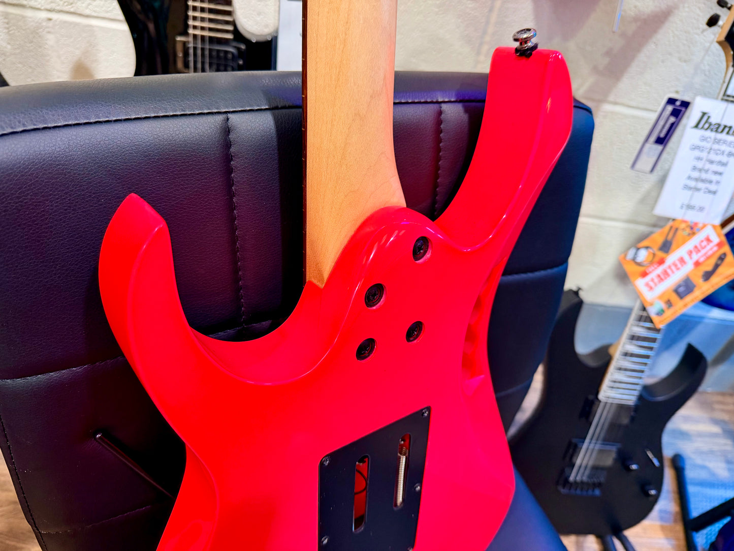 🔥2017🔥 Ibanez Steve Vai Jem Jr~ Neon Pink Junior~ Floyd Rose~ Wizard Neck!