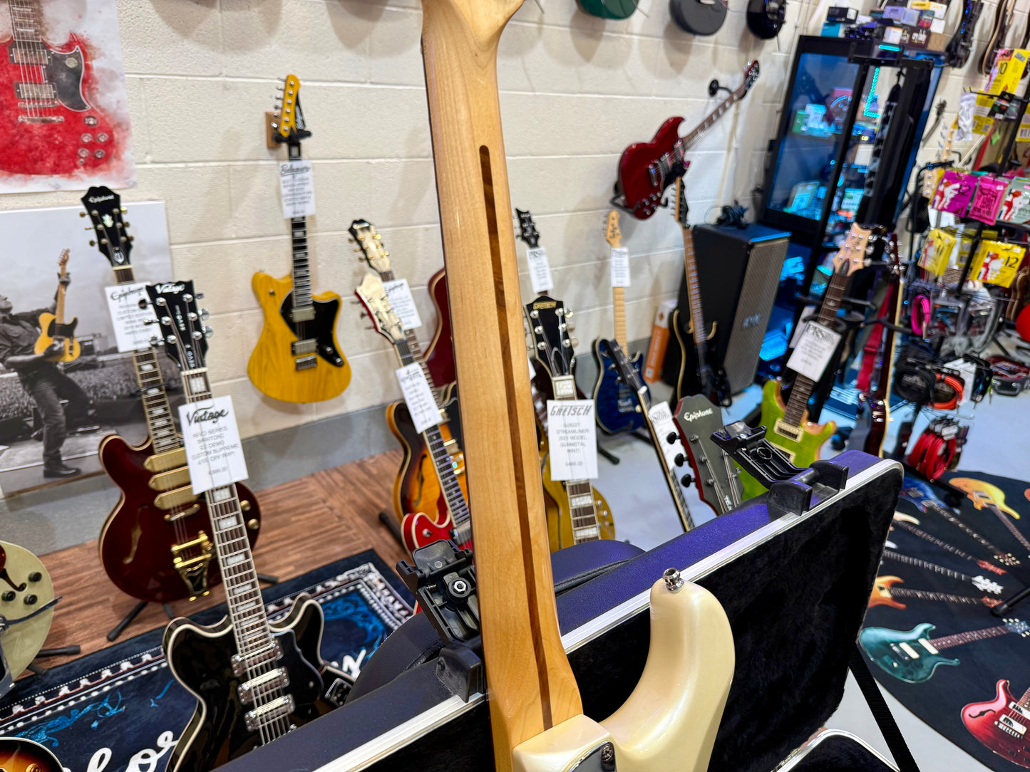 🌟2010🌟 Fender American Deluxe Stratocaster~ Olympic Pearl~ Noiseless~ Gilmour!
