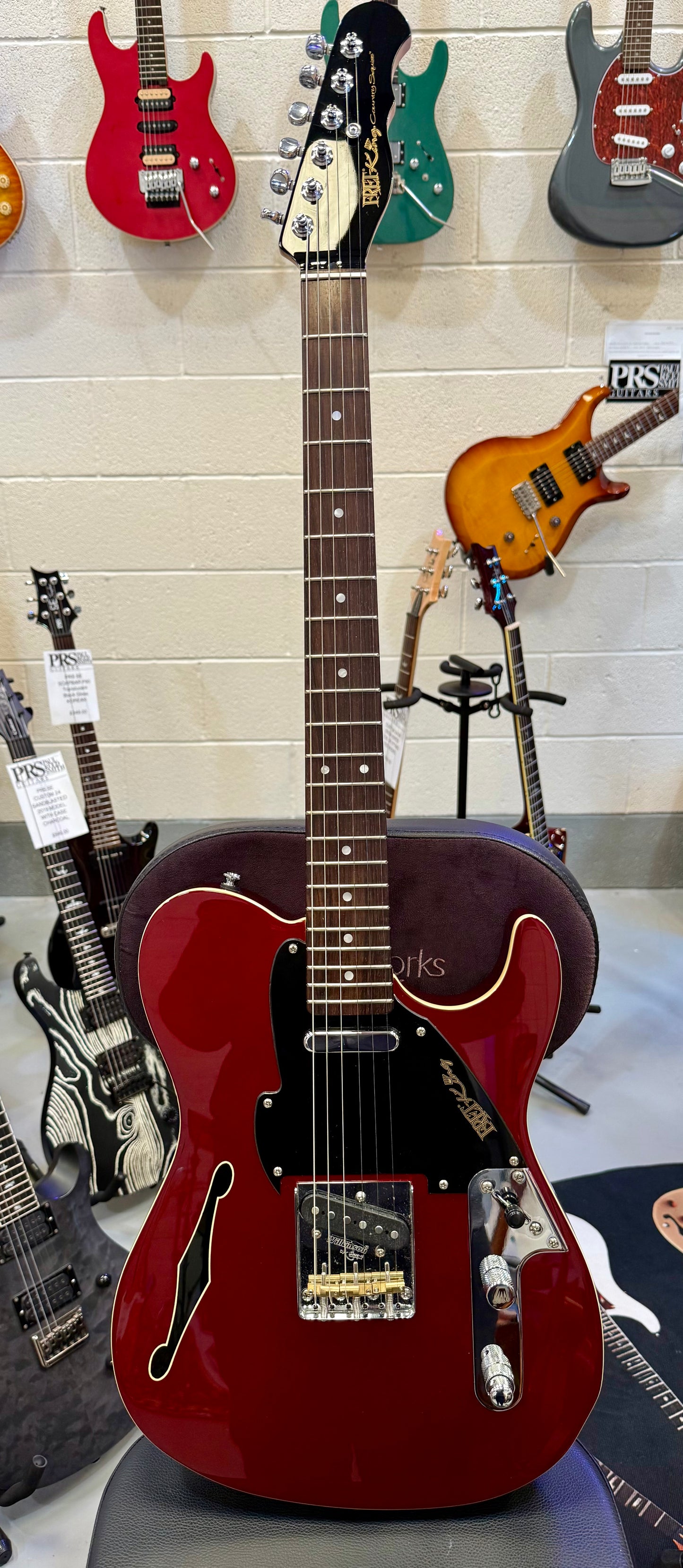 🎸 Fret-King Country Squire Stealth~ Candy Apple Red~ Telecaster Shape~ 2022 🎸