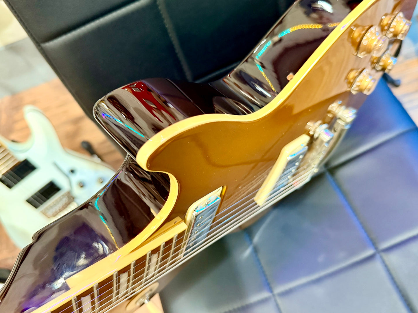 🔥2009🔥 Burny Les Paul Gold Top~ Super Grade Model~ RARE W/Mini Humbuckers!