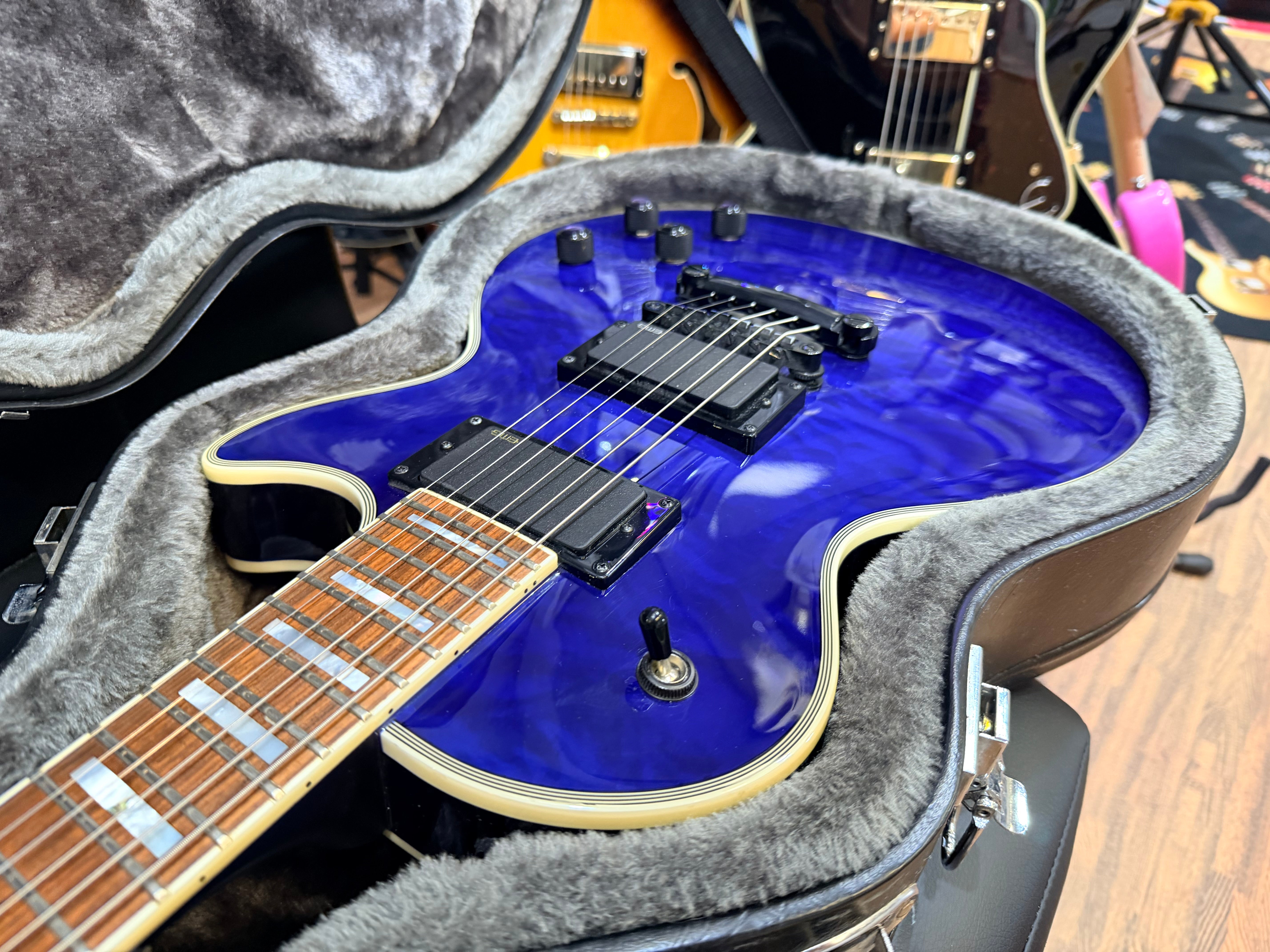 🔥2019🔥 Epiphone Les Paul Prophecy Custom Plus EX~ Midnight Sapphire~ EMG P’Ups