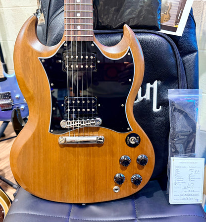 🌟2022🌟 Gibson SG Tribute~ Natural Walnut Finish~ Worn Satin~ Case + Candy!