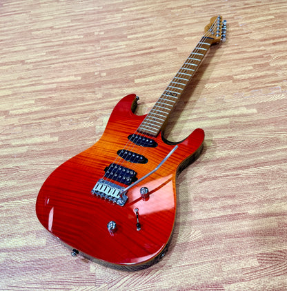 ☀️2020☀️ Chapman Guitars ML1 Hybrid~ Cali Sunset Red HSS~ Roasted Maple Neck!
