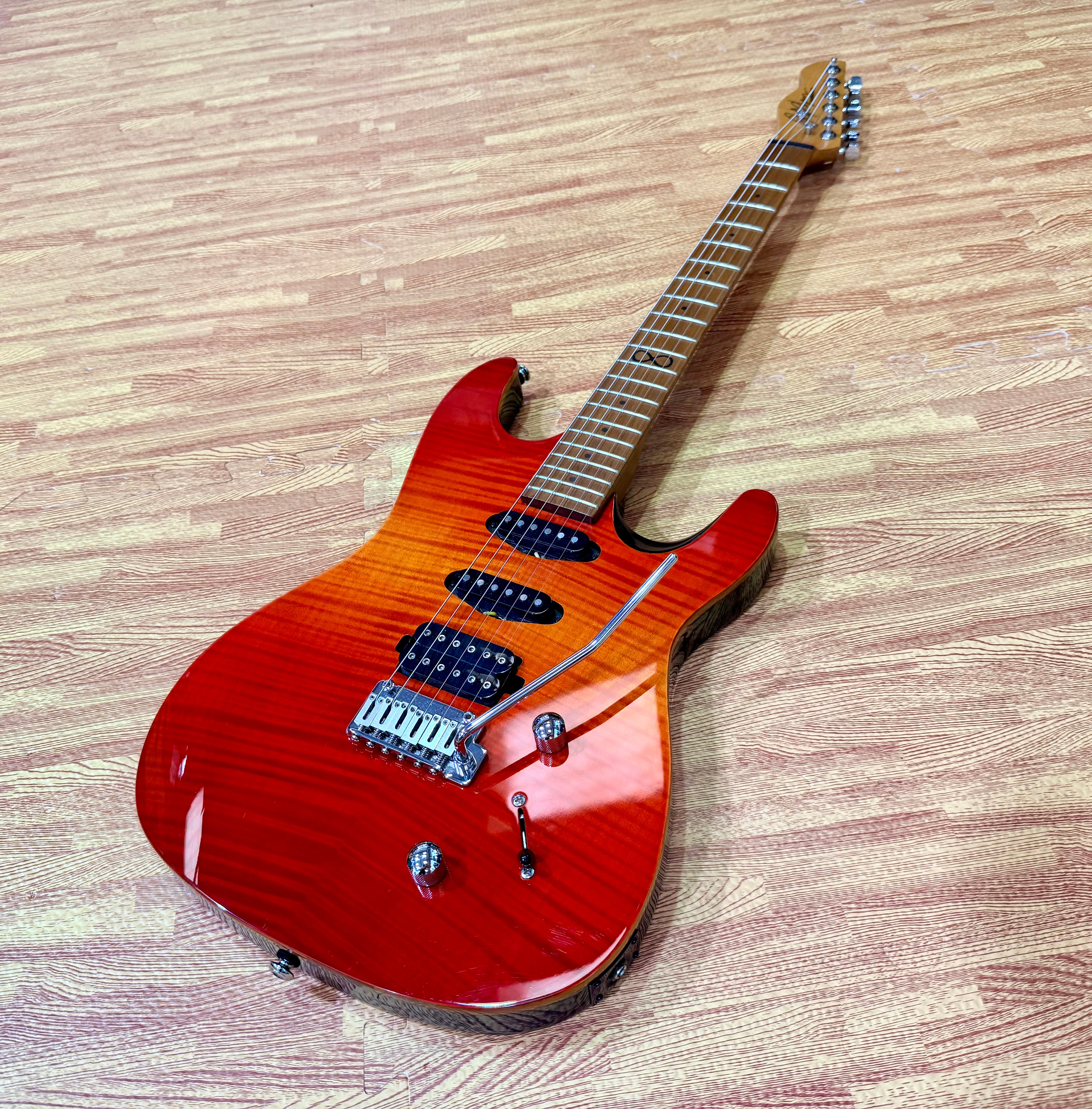 ☀️2020☀️ Chapman Guitars ML1 Hybrid~ Cali Sunset Red HSS~ Roasted Maple Neck!