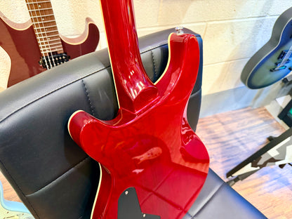 🔥UPGRADED🔥 Harley Benton CST-24 Deluxe~ Black Cherry Flame~ Bare Knuckle P’ups