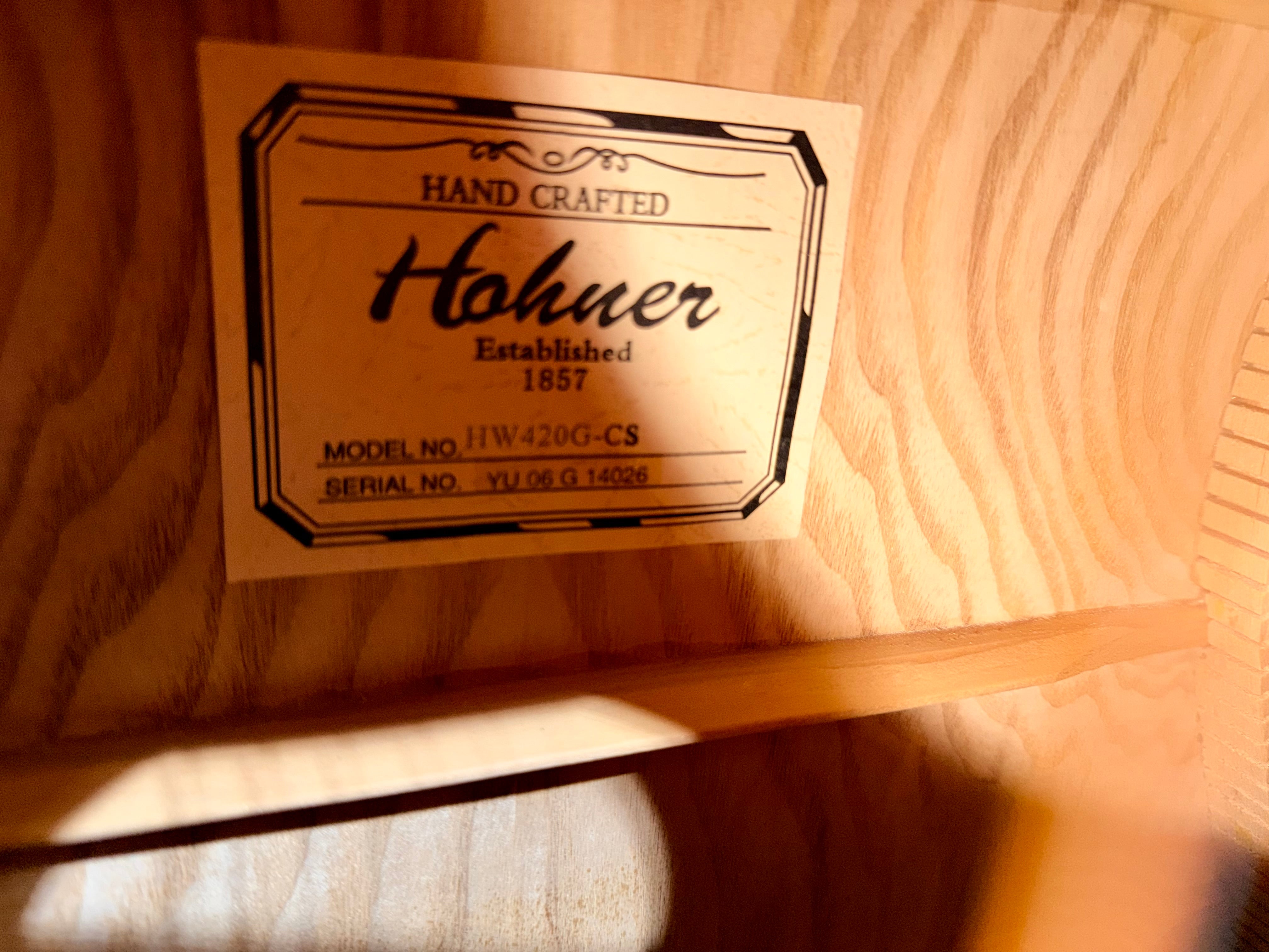 🌟STUNNING🌟 Hohner HW420G-CS Dreadnought Acoustic Guitar~ Cherry Sunburst~ 90s!