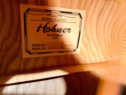 🌟STUNNING🌟 Hohner HW420G-CS Dreadnought Acoustic Guitar~ Cherry Sunburst~ 90s!