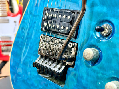 🔥2009🔥 Schecter Omen Extreme 6 FR~ Ocean Blue Burst~ Floyd Rose Model!