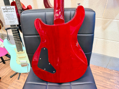 🔥UPGRADED🔥 Harley Benton CST-24 Deluxe~ Black Cherry Flame~ Bare Knuckle P’ups