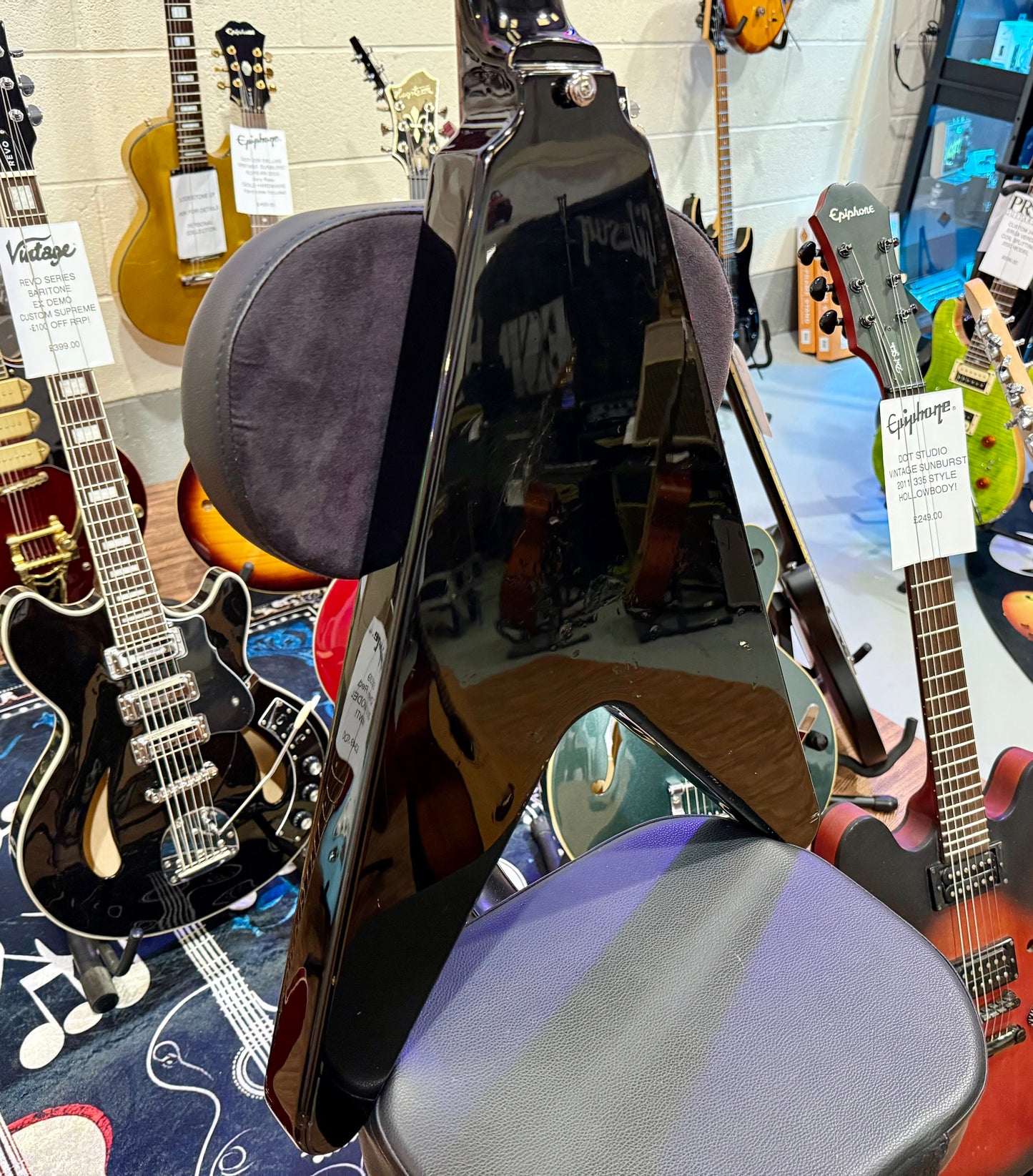 🔥KOREA 2000🔥 Epiphone ‘67 Reissue Flying V In Black/Ebony~ By Gibson~ RARE!
