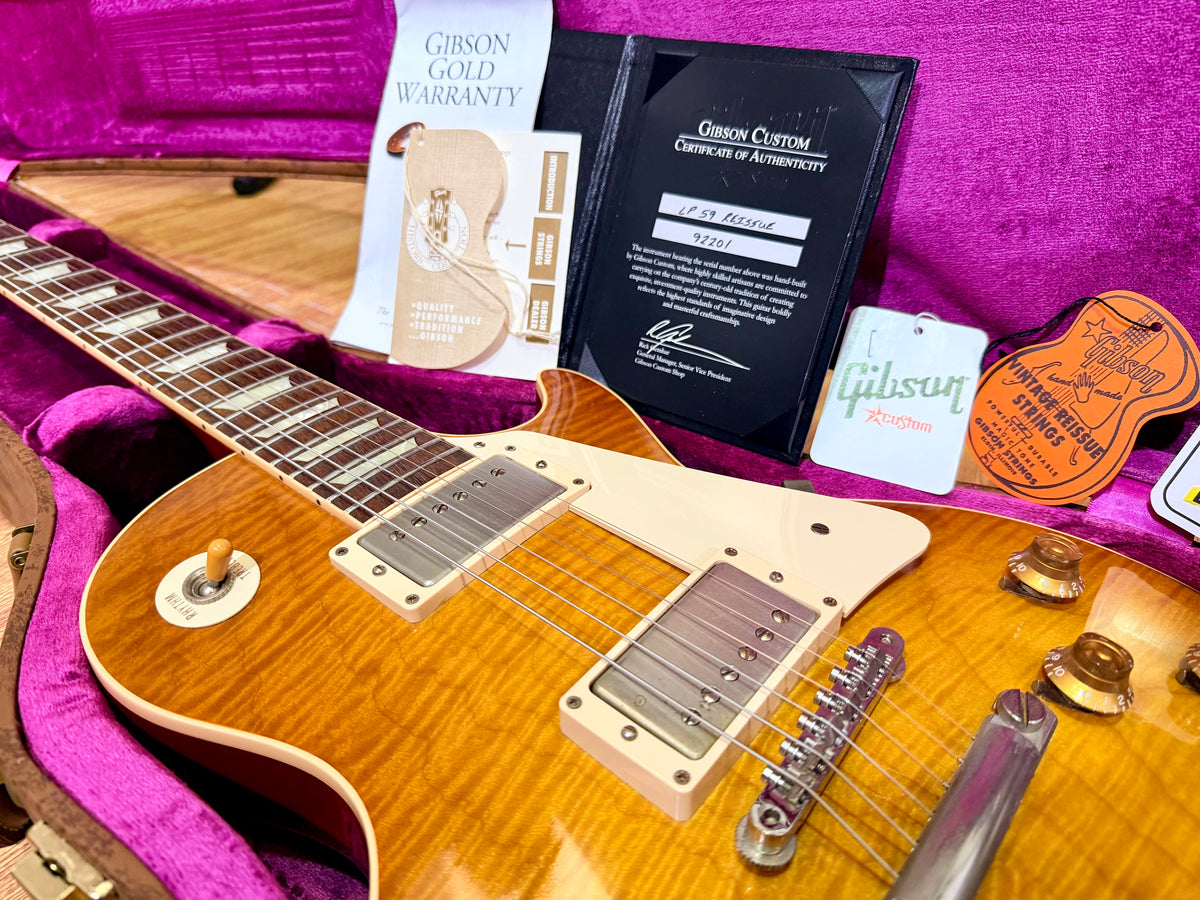 2012 Gibson Custom Shop 1959 Les Paul Standard R9 VOS~ Honey Burst~ Case & COA