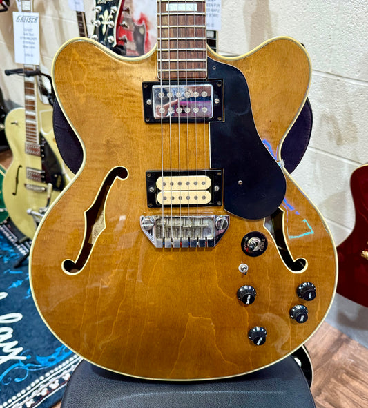 🌟 VINTAGE 1980🌟 Hofner T4ST Hollow-Body Electric Guitar~ West Germany~ Walnut!