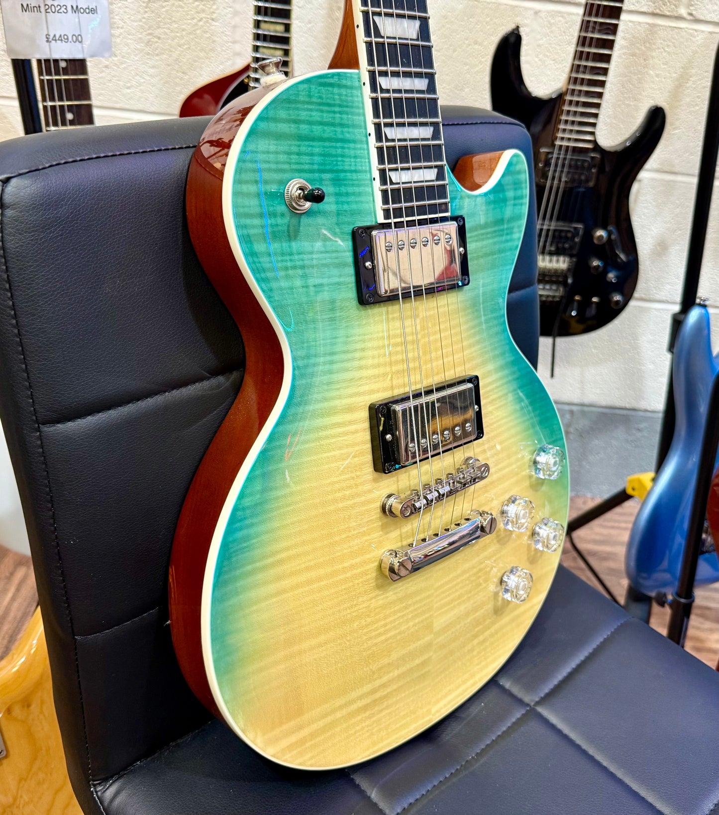 🌟 Epiphone Les Paul Modern Figured~ Caribbean Blue Fade~ Inspired By Gibson 🌟