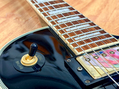 🔥2015🔥 Burny SRLC-55 Black Les Paul Custom~ Gold Hardware~ Japanese Import!