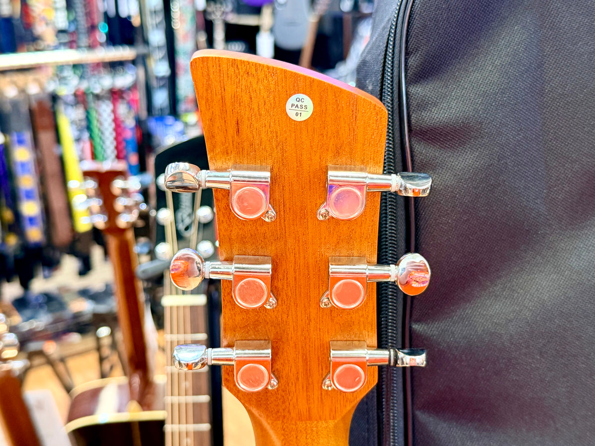 ✨NEW✨ Brunswick BT200 3/4 Travel Acoustic Guitar In Natural With Gig Bag!