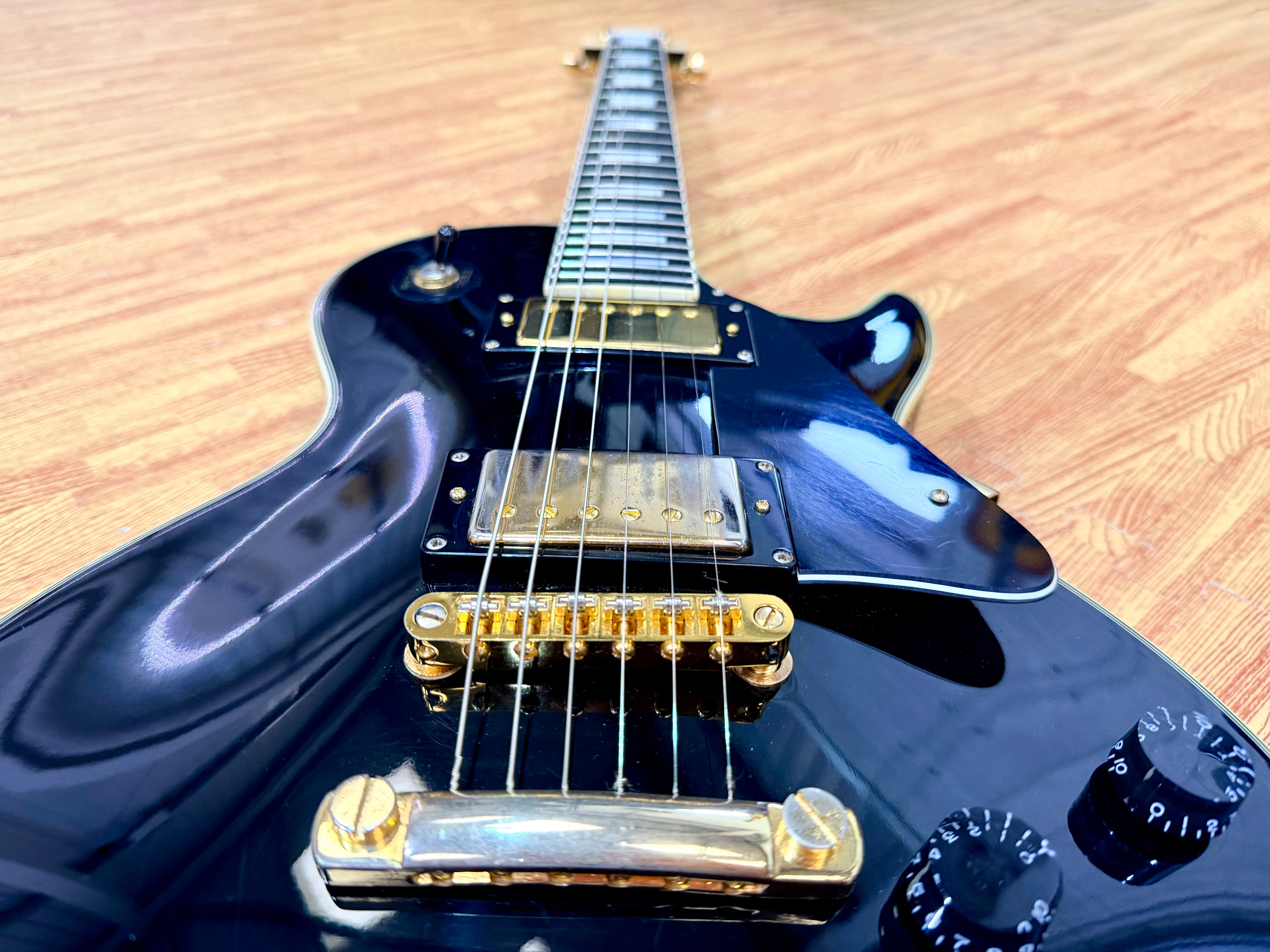 🔥RARE 1989🔥 Epiphone Les Paul Custom MIK First Year~ Open Book~ Korea~ Black!