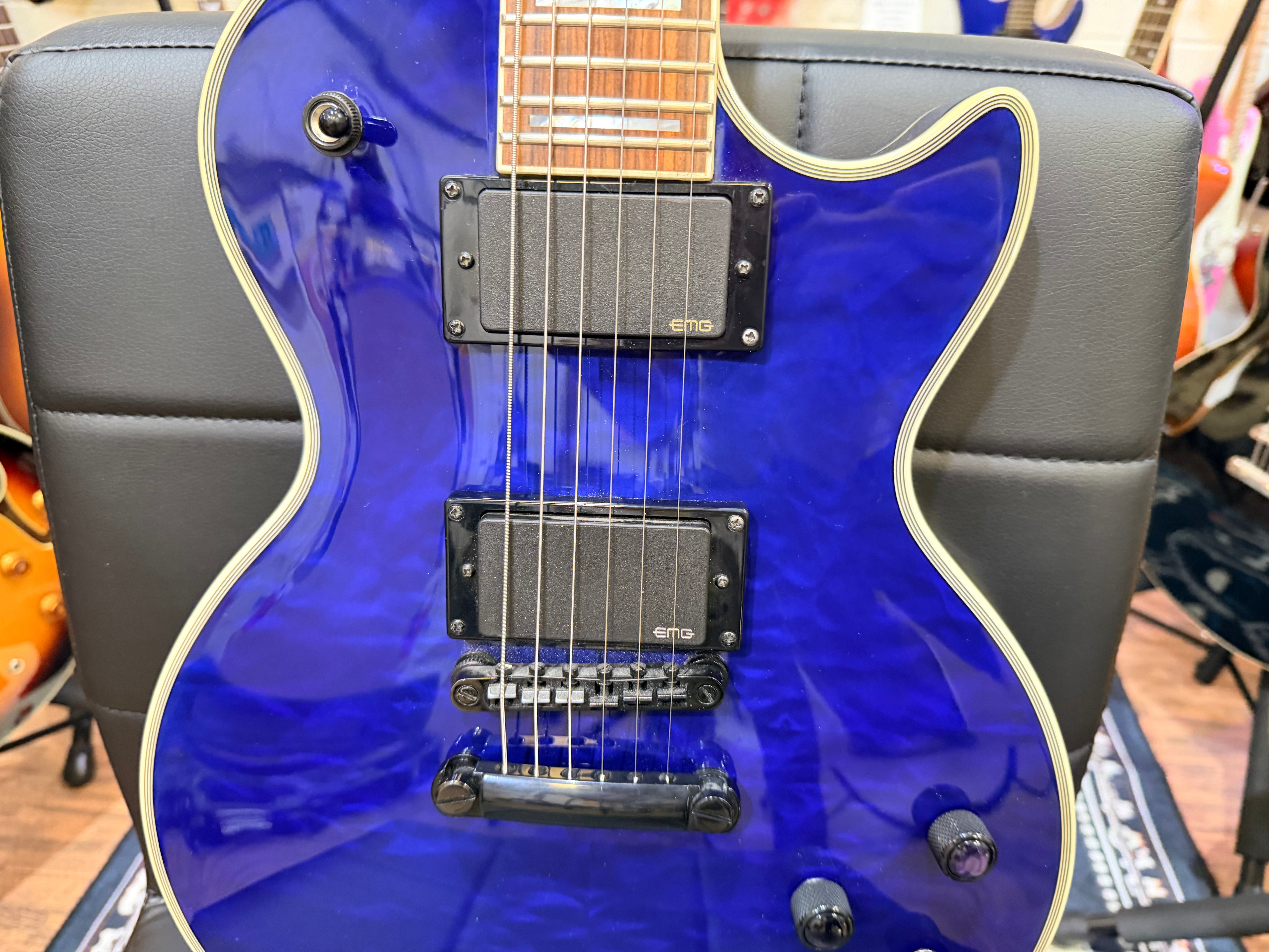 🔥2019🔥 Epiphone Les Paul Prophecy Custom Plus EX~ Midnight Sapphire~ EMG P’Ups