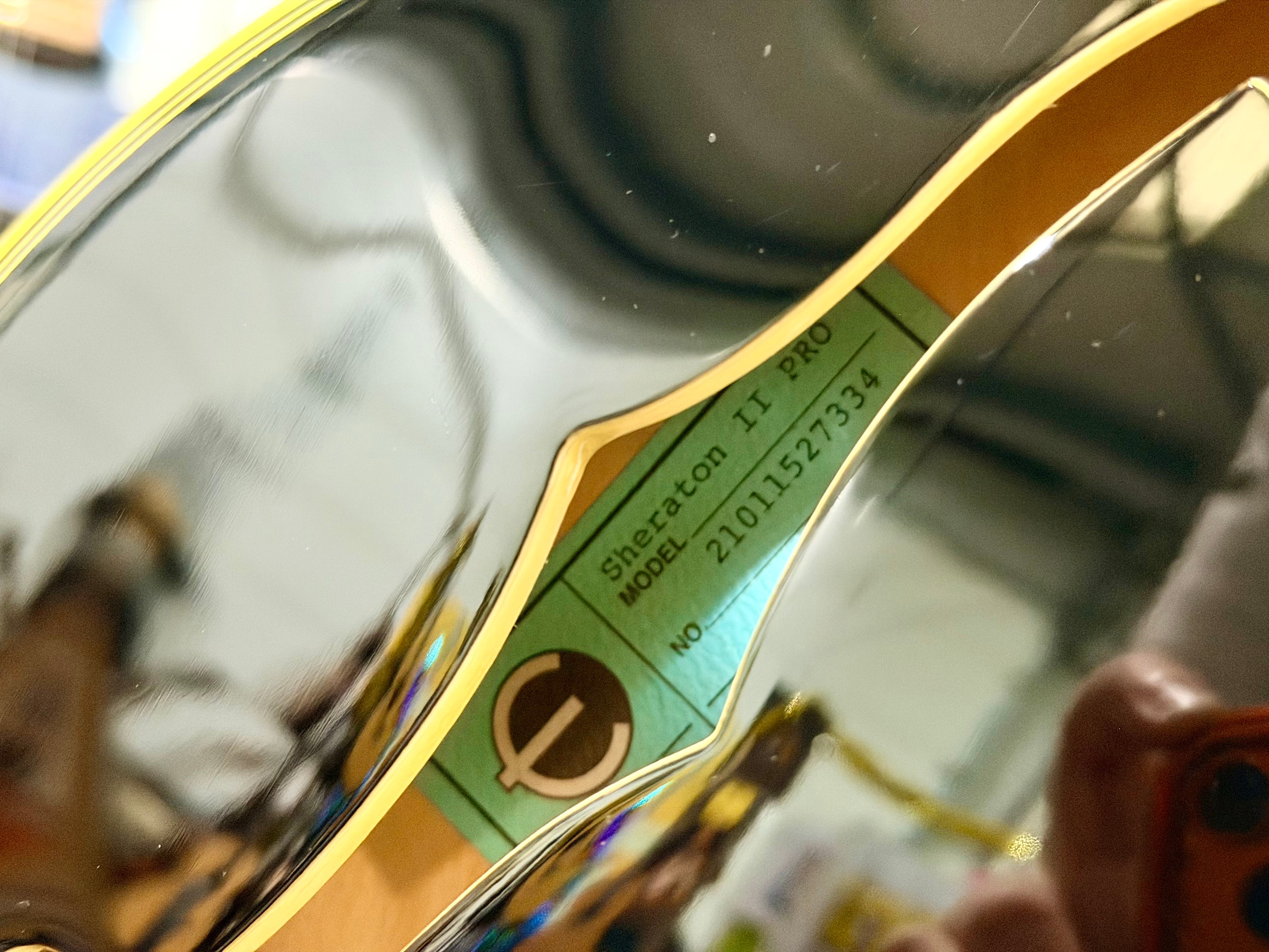 🌟MINT 2021🌟 Epiphone Sheraton II Pro Hollowbody~ Ebony Black + Hard Case!