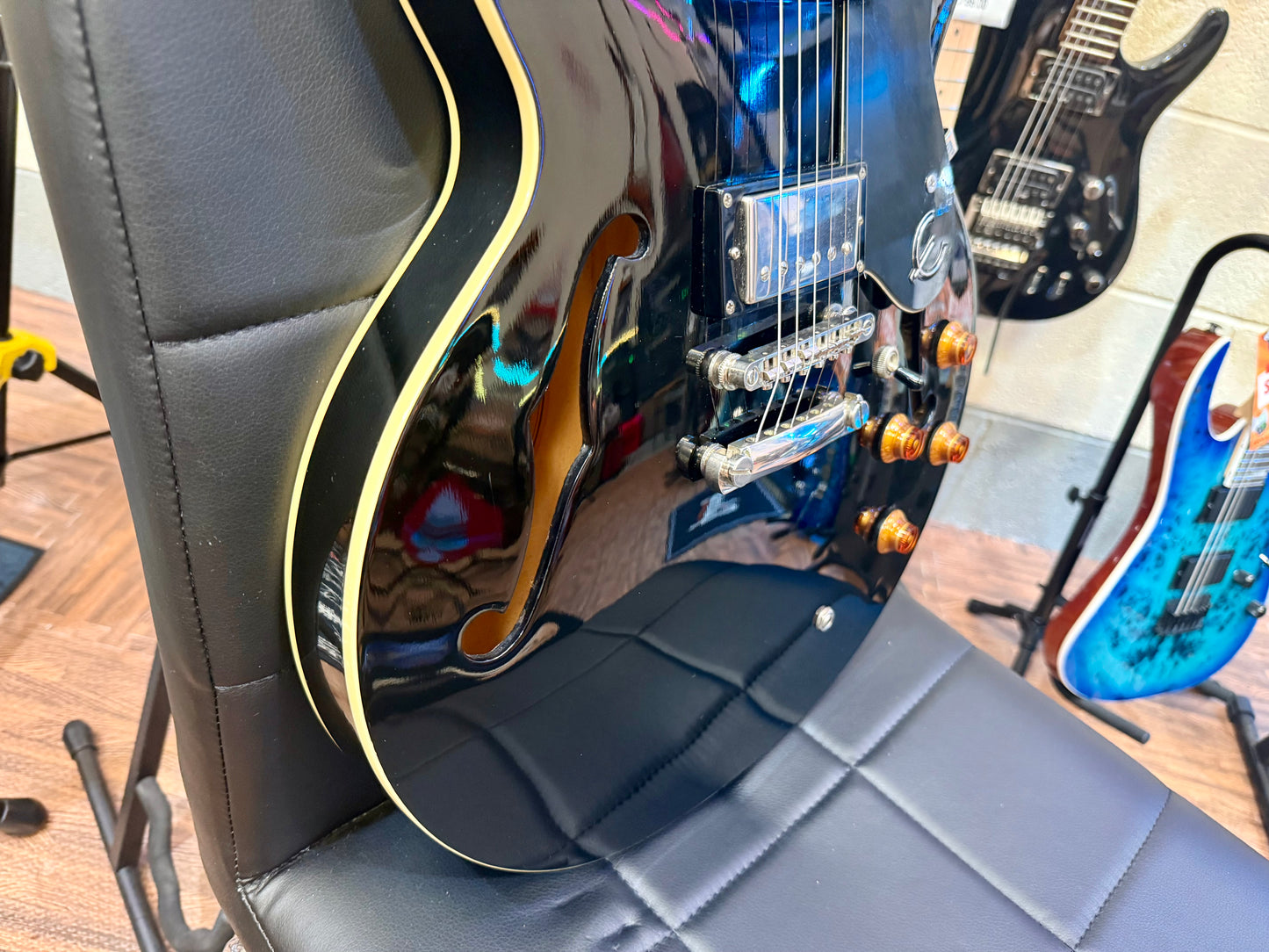 🌟2010🌟 Epiphone ES-335 Dot EB~ Ebony Black Hollow-Body!