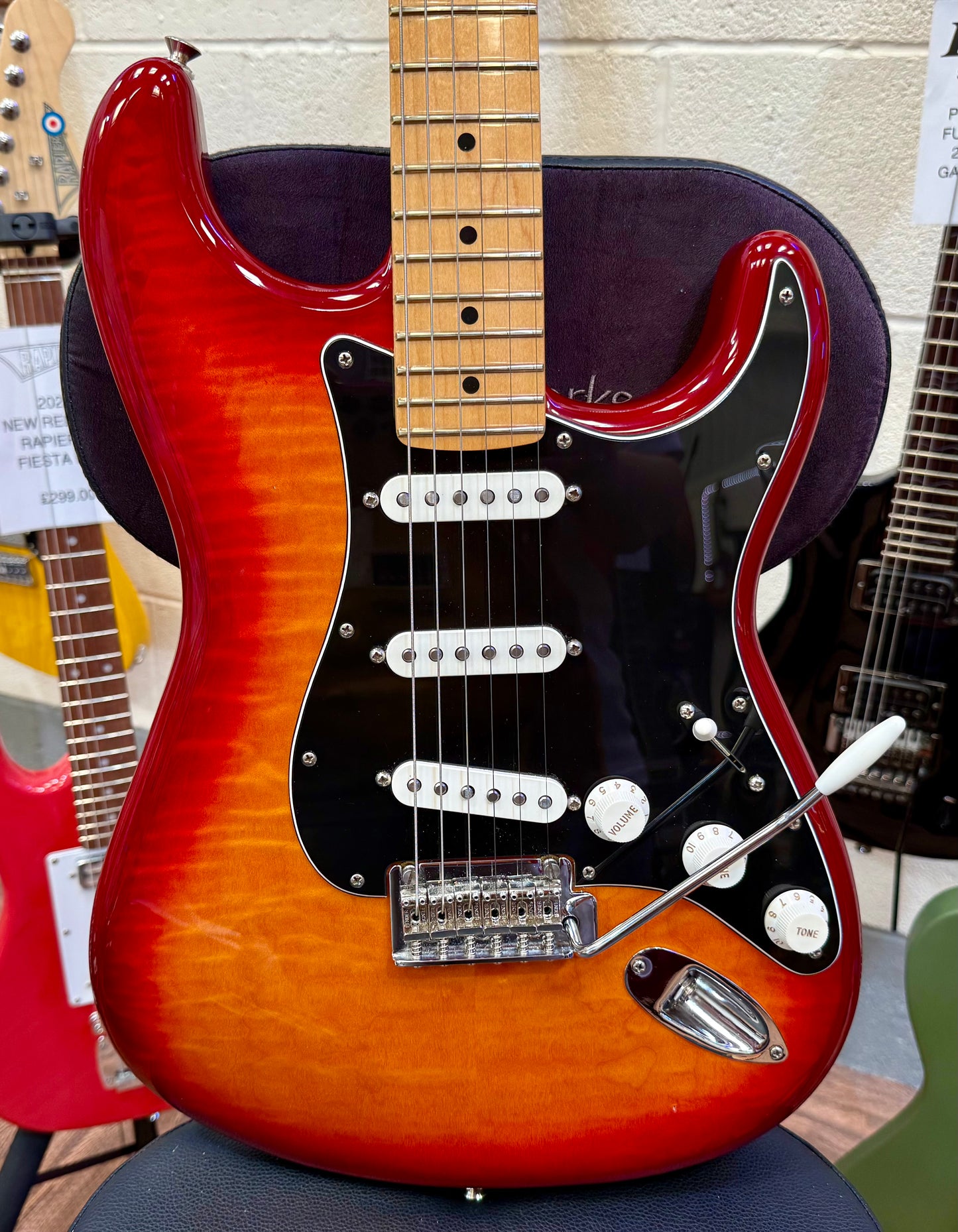 🔥2022🔥 Fender Player Plus Top Stratocaster~ Aged Cherry Burst~ Mexican Strat!