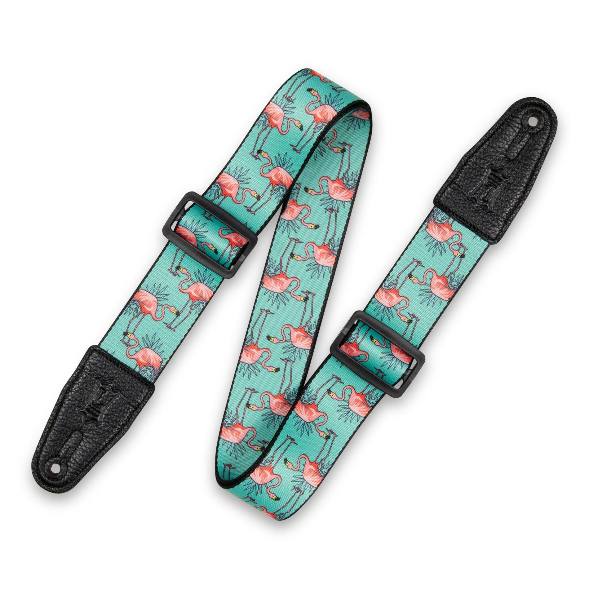 Levy’s Prints 2” Polyester Guitar Strap- Flamingo