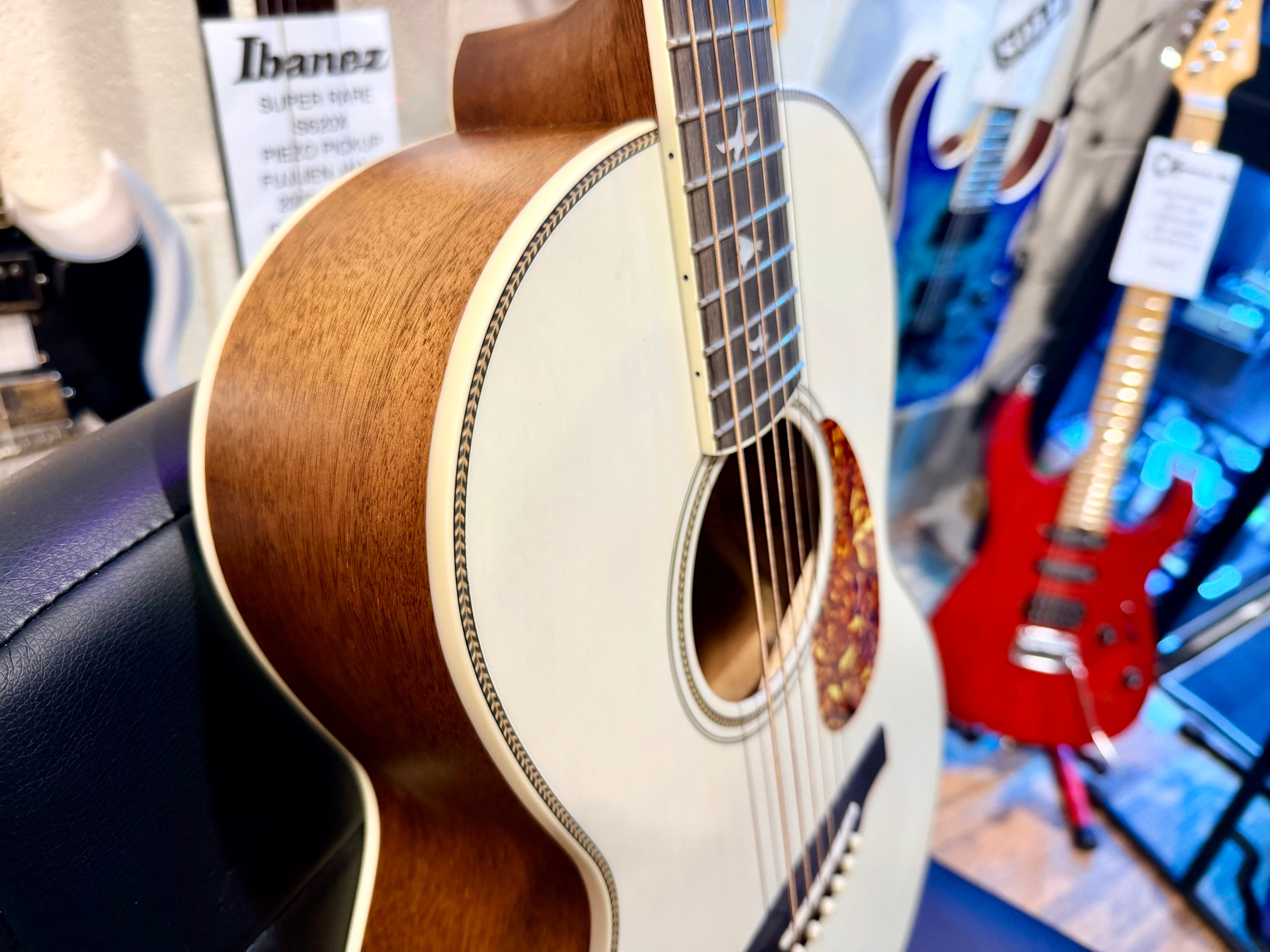 🌟2021🌟 PRS SE Tonare Parlour P20E Electro-Acoustic Guitar~ White + Gig Bag!