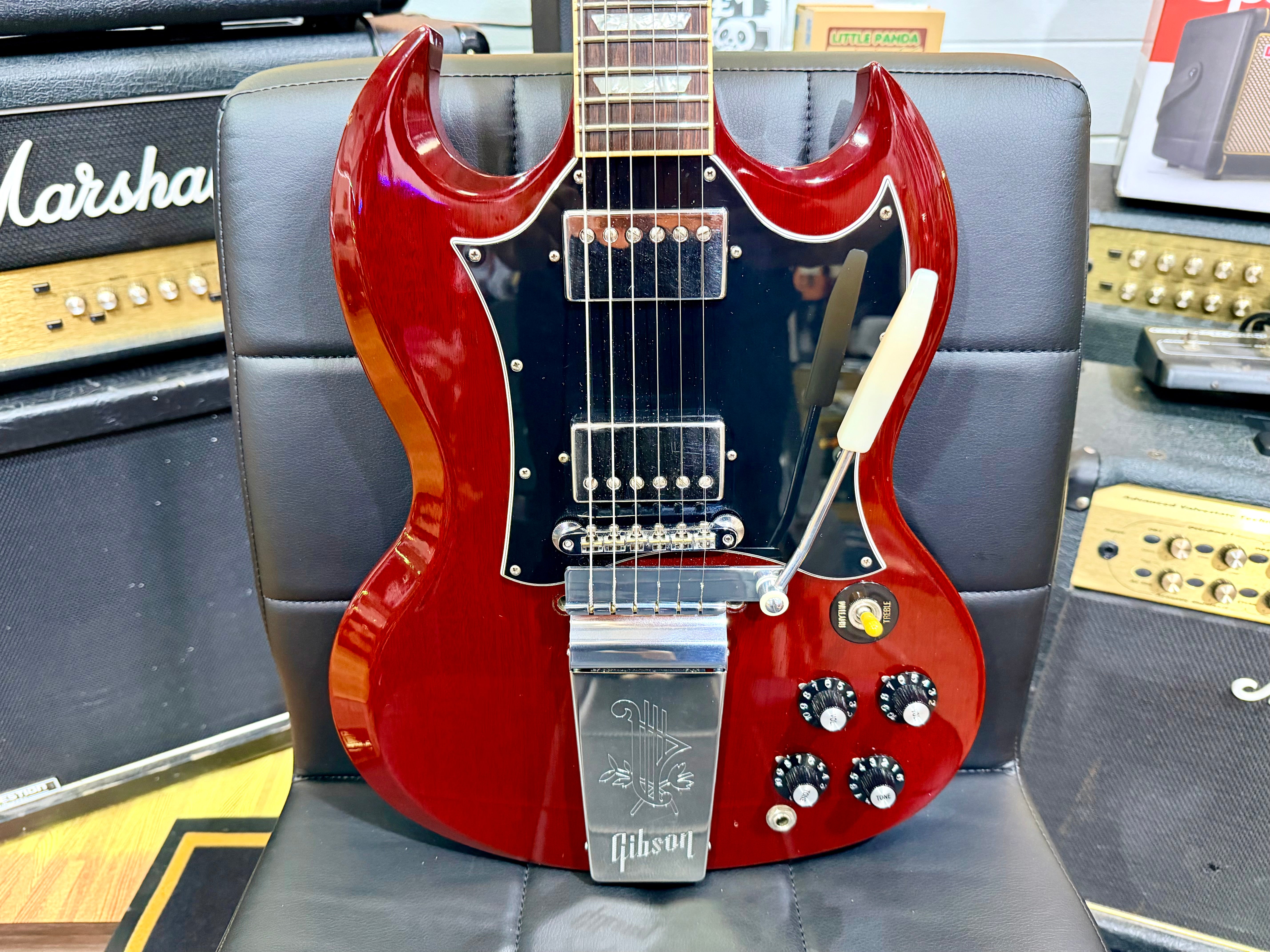 🔥 1998 Gibson USA SG Standard In Heritage Cherry with Lyre Vibrola + Case 🔥