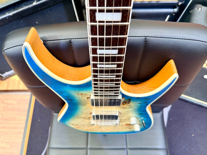 🔥2021🔥 Dean Exile Select 6 Hardtail~ Turquoise Burst Poplar Burl~ EMG Active!