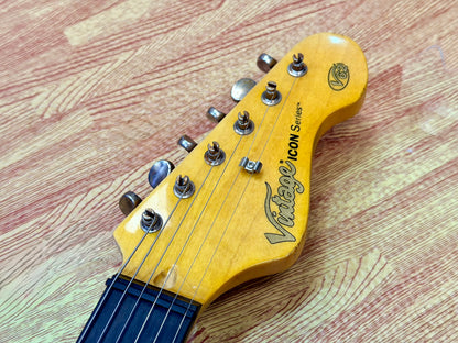 🔥 Vintage V62 ICON Distressed Ash Blonde Telecaster Style Wilkinson Pickups 🔥