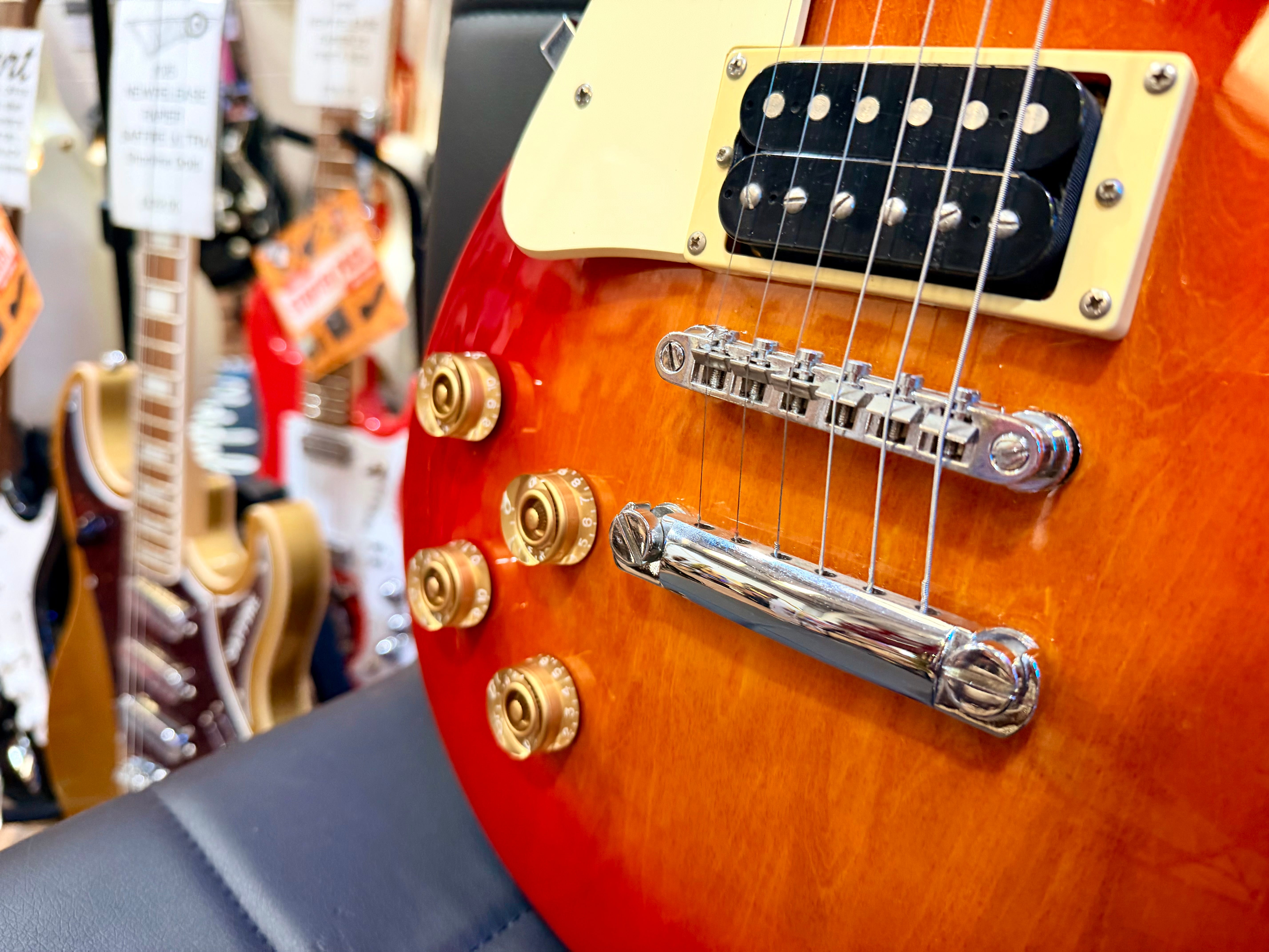 ☀️LEFTY☀️ Epiphone Les Paul LP 100 Left Handed ~ Cherry Sunburst Electric Guitar