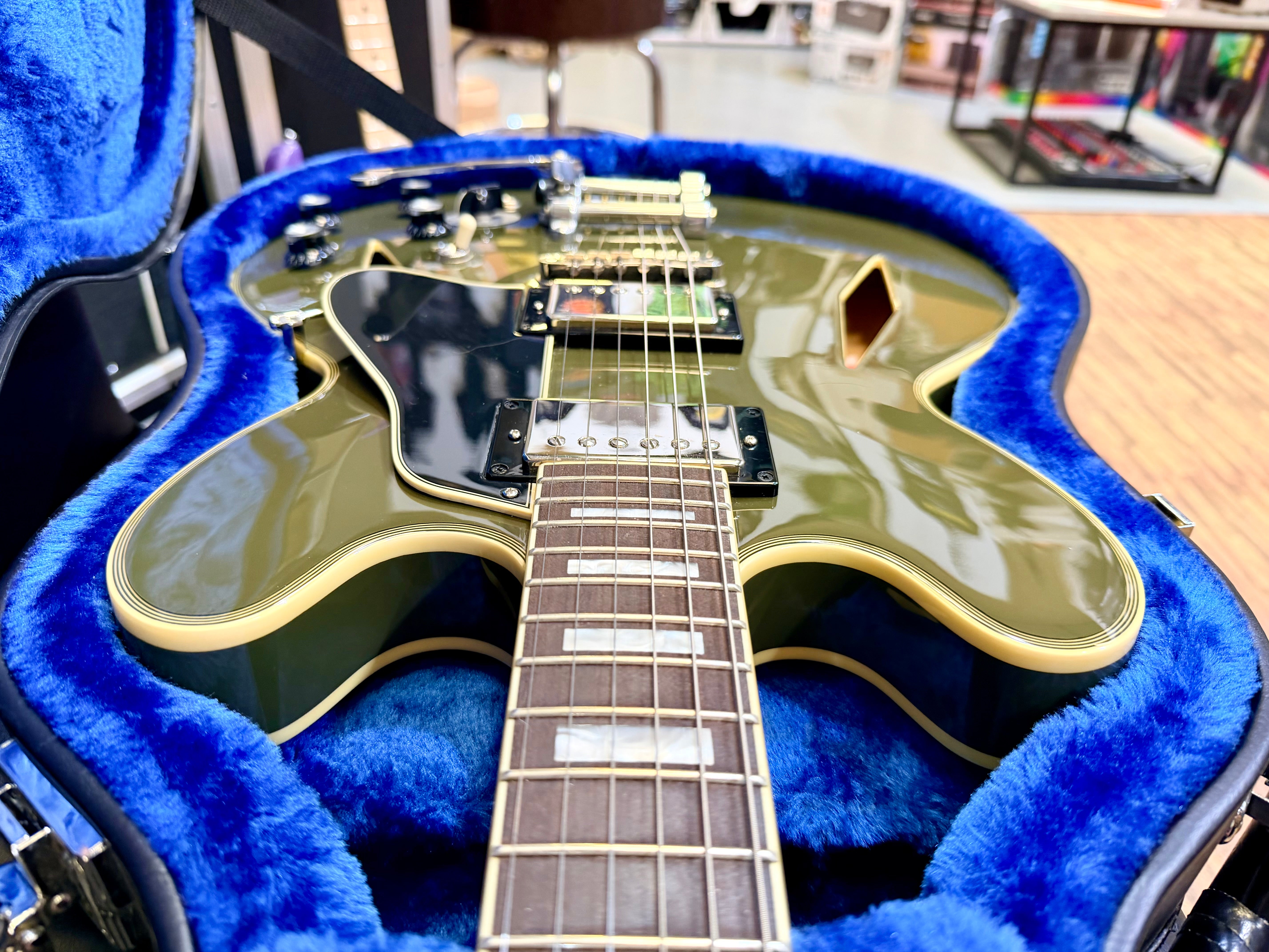 ⚡️2023⚡️ Epiphone Shinichi Ubukata ES-355 Olive Drab~ Inspired By Gibson Custom!