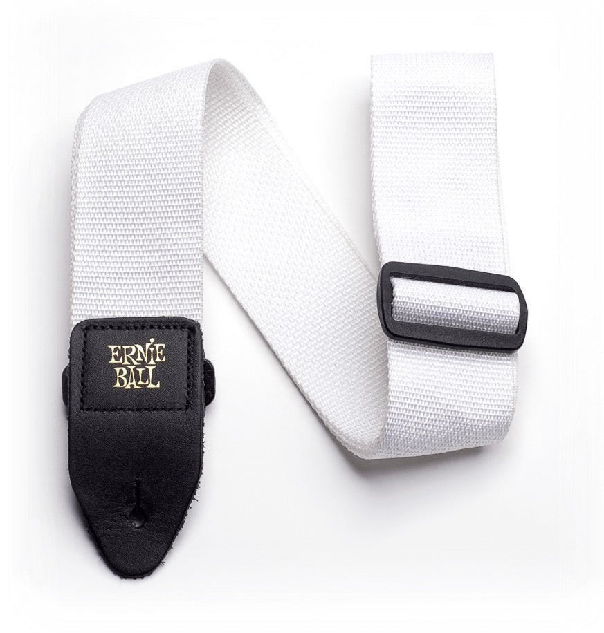 Ernie Ball Polypro 2” Guitar & Bass Strap- White