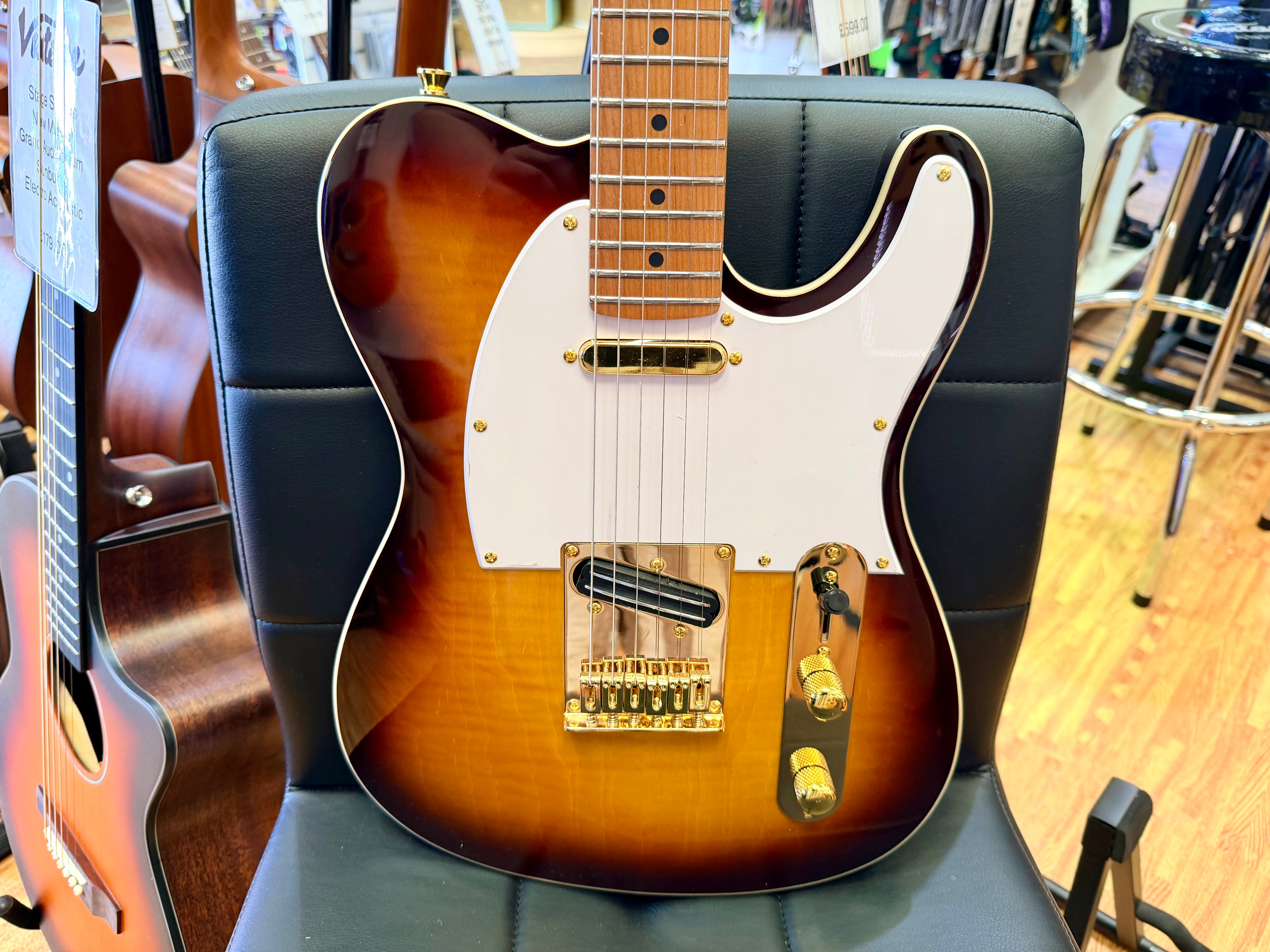 ⚡️NEW⚡️ JET JT-600 Tobacco Burst Electric Guitar~ Richie Kotzen~ Flamed Maple!