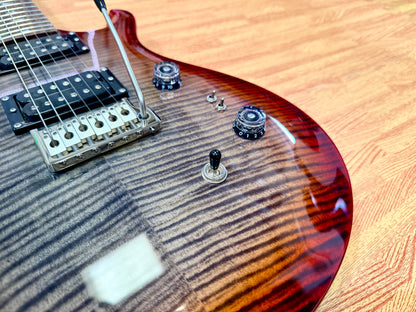 🌟2024🌟 PRS SE Custom 24-08 Charcoal Red Burst~ Locking Tuners & Gig Bag!