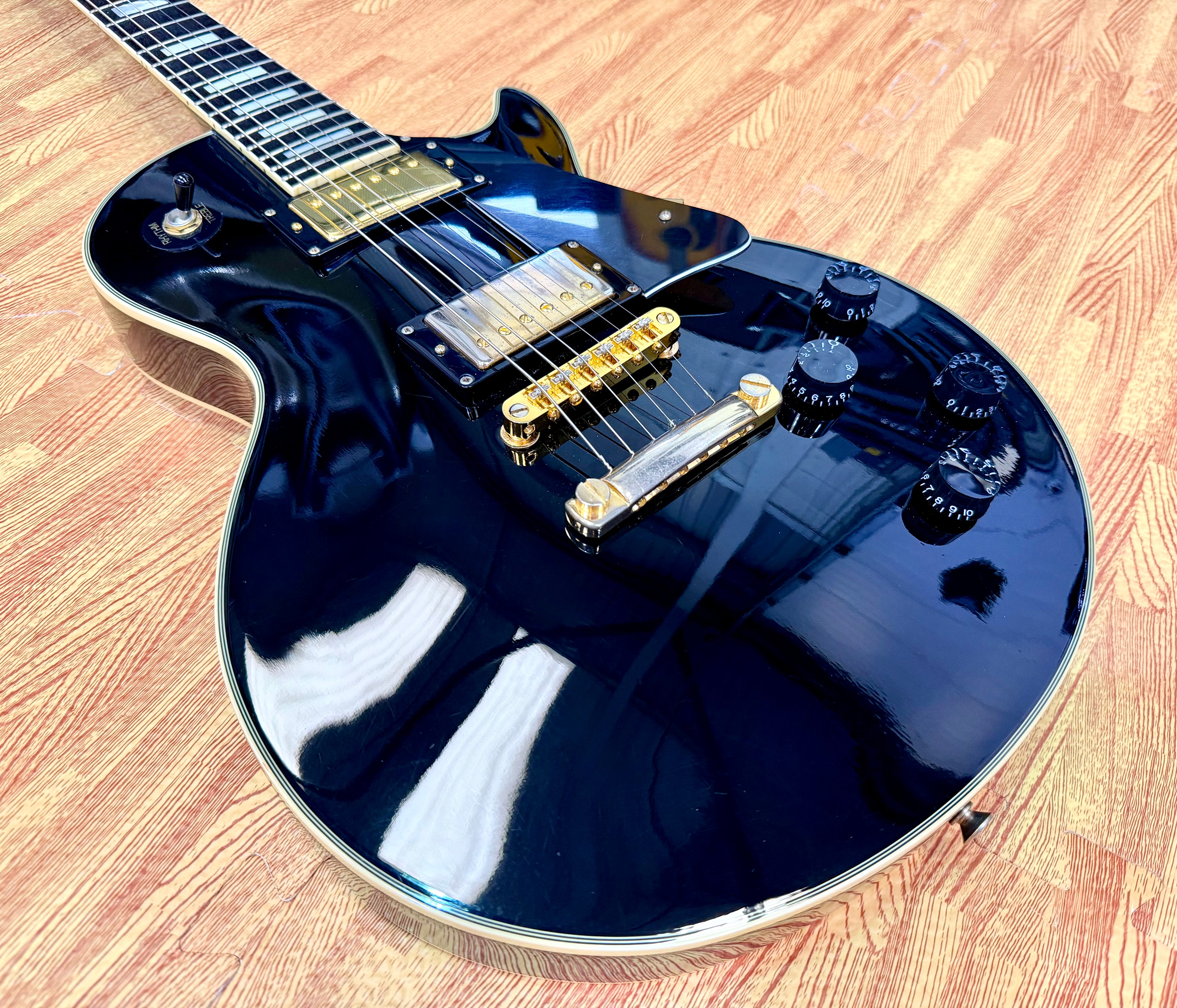 🔥RARE 1989🔥 Epiphone Les Paul Custom MIK First Year~ Open Book~ Korea~ Black!