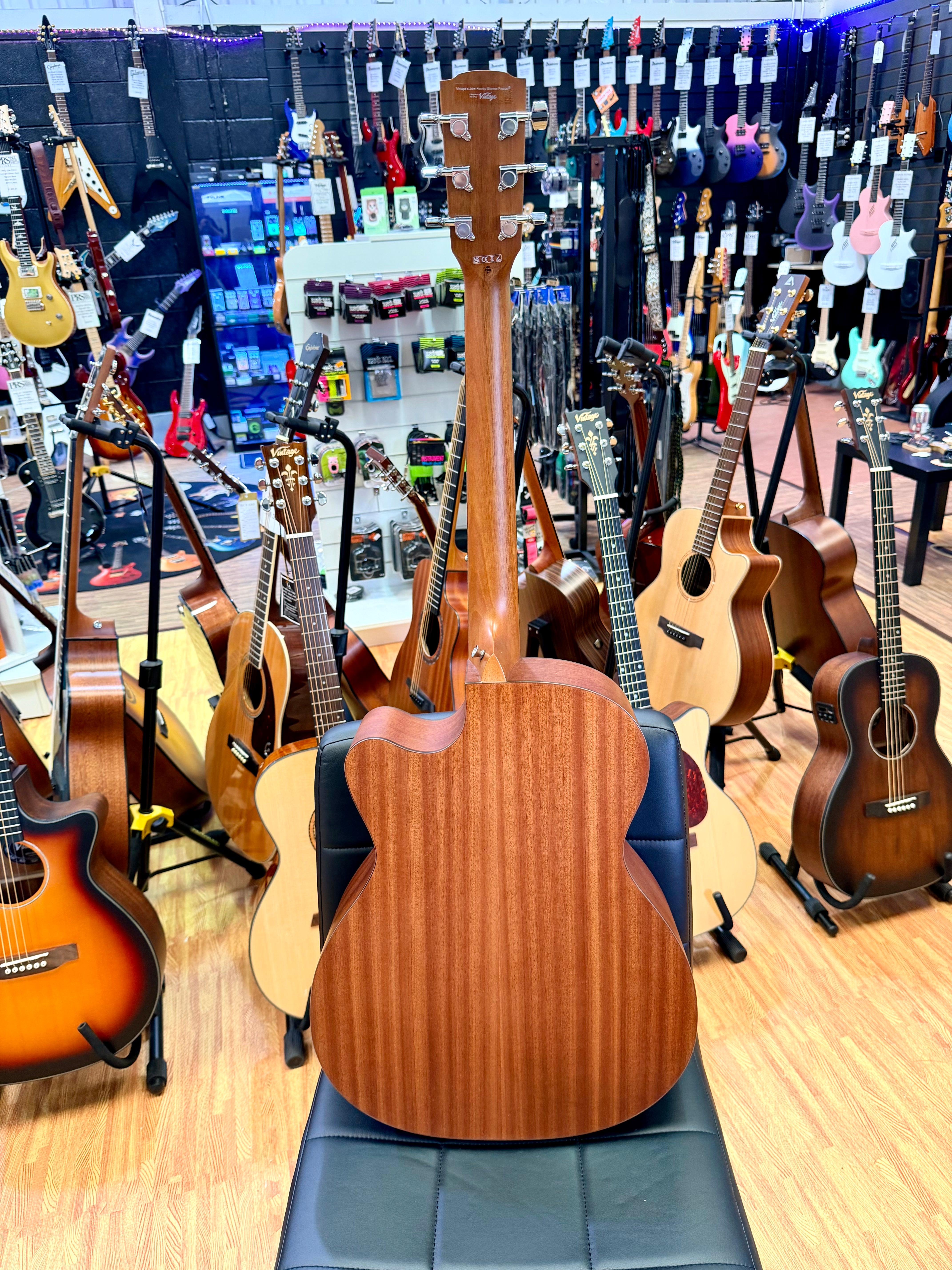 🪵NEW🪵 Vintage VE660MM Mahogany Series Electro Acoustic Guitar~ Dreadnought!