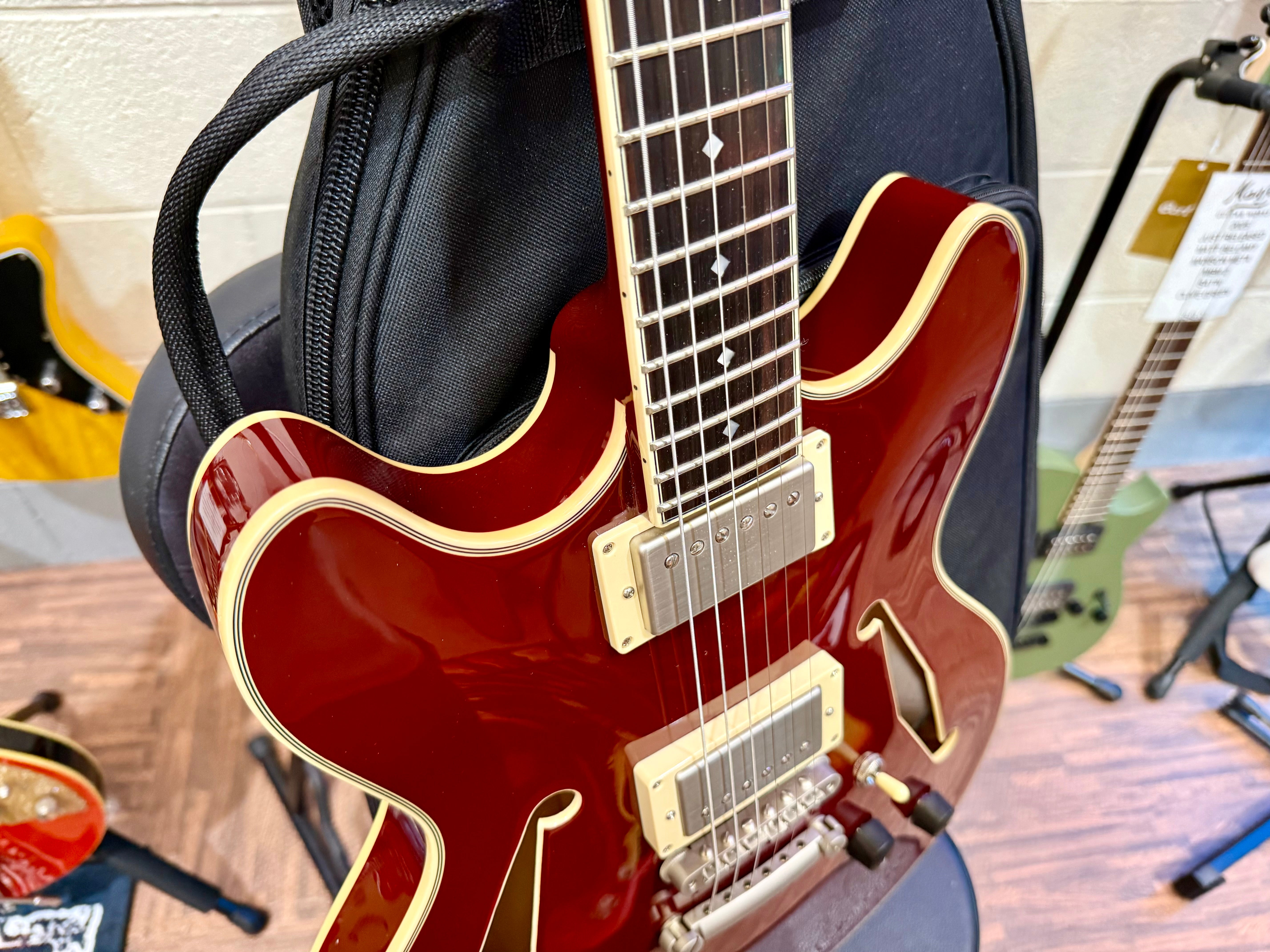 🌟MINT🌟 D’Angelico Excel Series DC Tour Hollowbody Centre Block~ Solid Wine Red