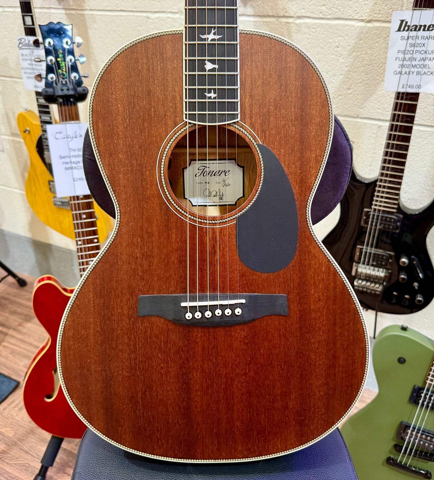 🦅 MINT 2020 🦅 PRS SE P20E Tonare Parlor~Electro Acoustic~ Satin Mahogany + Bag