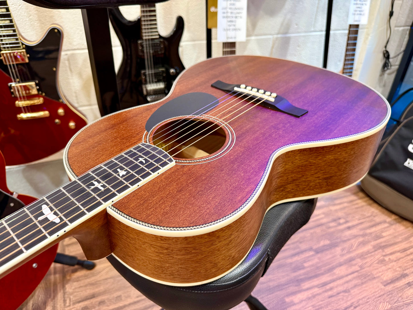 🦅 MINT 2020 🦅 PRS SE P20E Tonare Parlor~Electro Acoustic~ Satin Mahogany + Bag