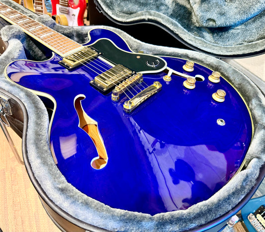 🌟2018🌟 Epiphone Sheraton II Pro Hollowbody~ Midnight Sapphire Blue + Hard Case